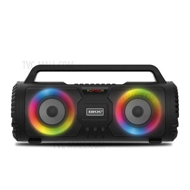 B88 USB Bluetooth Speaker with Colorful Light Karaoke Singing Loudspeaker LED Night Lamp - Black