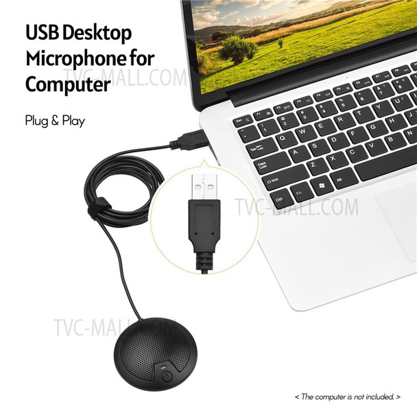 USB Desktop Condenser Recording Microphone Omnidirectional Mic for Conference Podcast Streaming