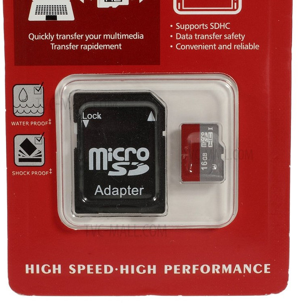 16GB High Speed MicroSD TF Memory Card with SD Adapter