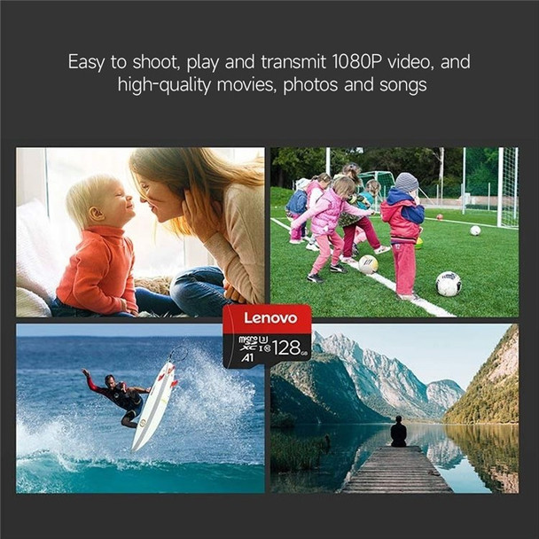LENOVO Micro SD Card 128GB Mini TF Memory Card with up to 100 MB/s, A1 U3 C10 for Phone Camera Cam Tablet PC - 128GB