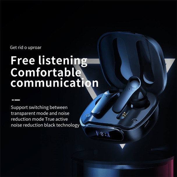 TWS-L52 ANC Noise-Canceling In-Ear Earphones Low-Latency Gaming Bluetooth Headset - Black