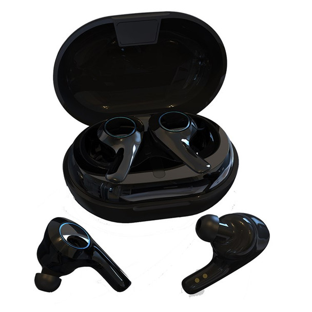 PT05 TWS Bluetooth 5.0 Stereo In-ear Sport Headset Smart Touch Ergonomics Wireless Music Earphones - Black