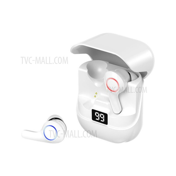 PT08 Wireless Bluetooth Gaming Earphones Earpiece Stereo Sound Bluetooth Gaming Headphones - White