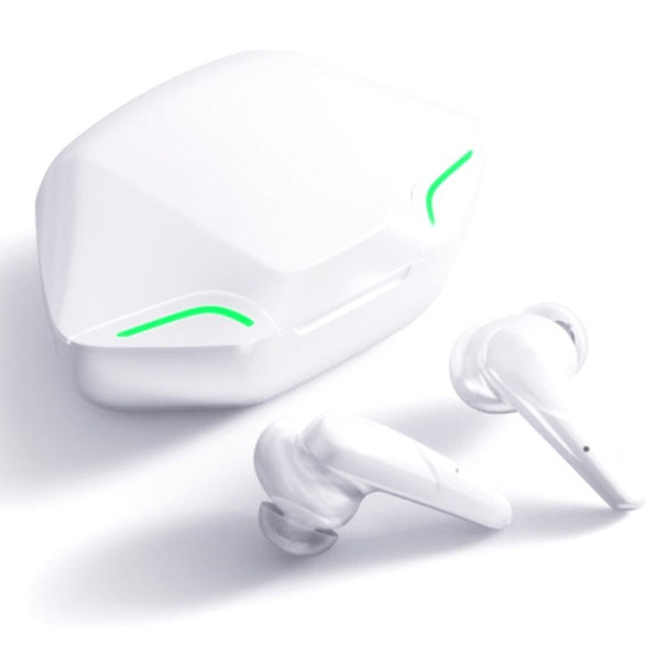 Wireless Earbuds Stereo Bluetooth Headphones with Charging Case Noise Cancelling Gaming Earphones - White