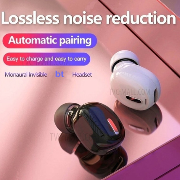 X9 Mini Stereo Sound Wireless Headphones Bluetooth 5.0 In-ear HiFi Earphone with Mic - Black