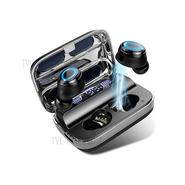 Bluetooth 5.0 Earphone Waterproof Bluetooth Headphones Wireless Earbuds - Black
