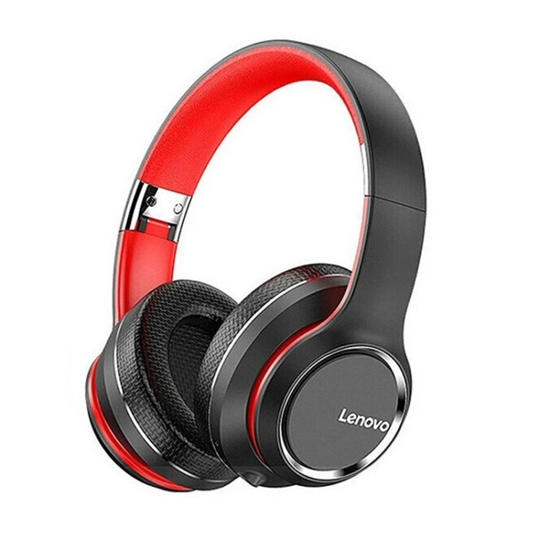 LENOVO HD200 Wireless Bluetooth Headset AUX-In Over-Ear Gaming Earphone Noise Cancelling Headphones Support Clear Call - Black