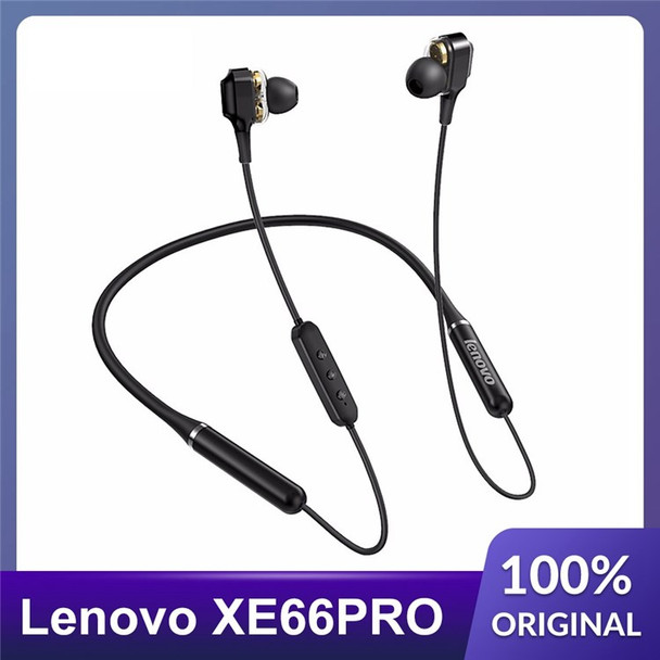 LENOVO XE66 Pro Dual Dynamic Neckband Bluetooth Earphone HiFi Stereo Noise Canceling Headset Wireless Headphones