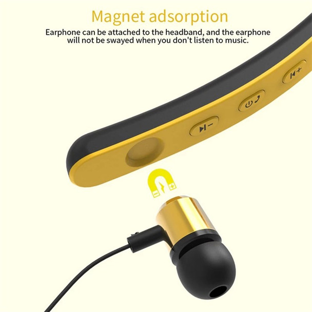 Kid's In-ear Wireless Bluetooth Earphones Cute Magnetic Earbuds Children Neckband Headsets - Purple