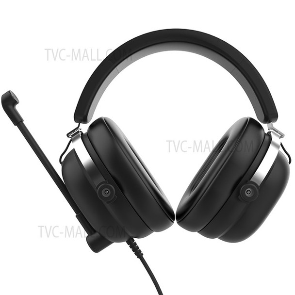 DANYIN T30 Head-Mounted PC Wired Headset Wire-Controlled Gaming Headphone with RGB LED Light for Computers