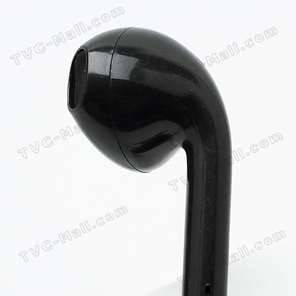 3.5mm Wired Stereo Earphone Mobile Phone Headset with Wire Control Mic for iPhone 5 - Black
