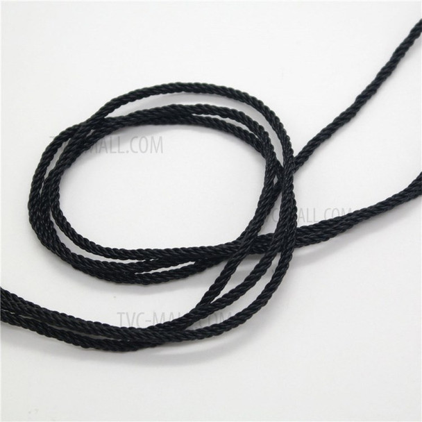 DIY 3.5mm Semi-finished Headset Earphone Cable Replacement Headphone Cable - Black