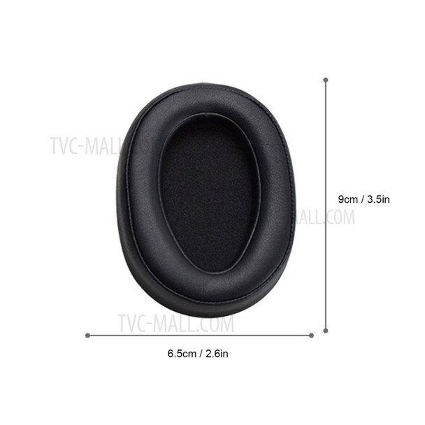 1 Pair Dust-proof Leather Breathable Headphones Cushion Replacement Ear Pads Cover for Sony MDR-100ABN WH-H900N