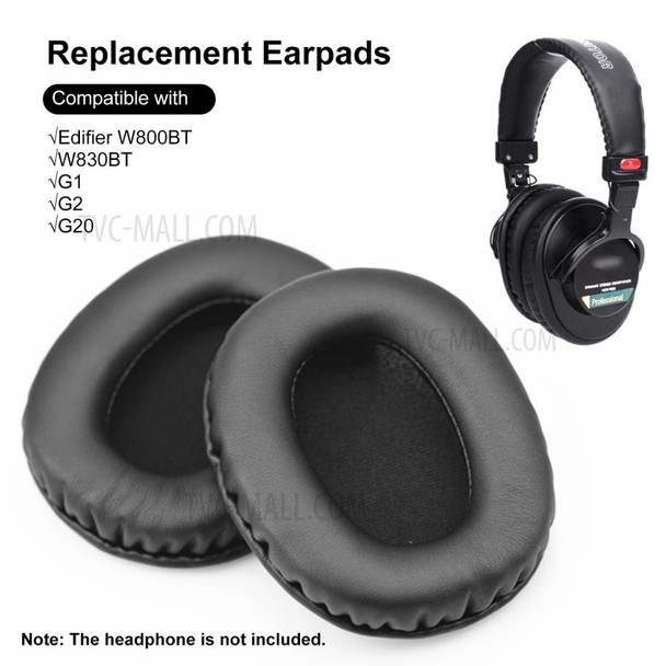 1 Pair Ear Pad Headphones Replacement Cushion Case for Edifier W800BT/W830BT/G1/G2/G20 - Black