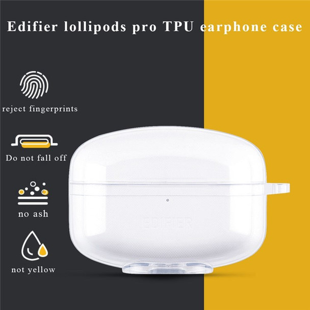 Protective Case for Edifier Lollipods Pro TPU Case Cover Portable Anti-Scratch Earbuds Protector with Keychain