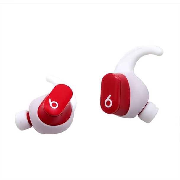 For Beats Studio Buds Earphones Anti Slip Silicone Ear Hooks Cases + Earbuds Soft Ear Tips - White