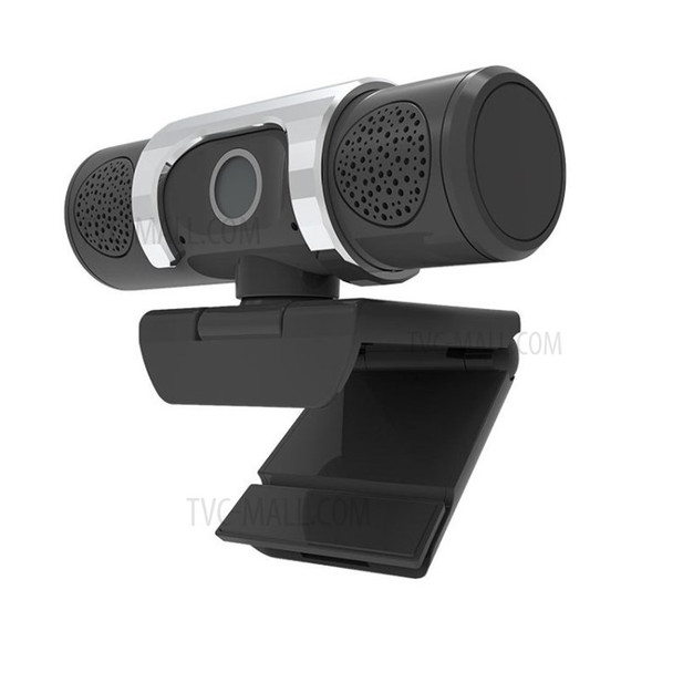 High-definition 360° Rotating Computer Camera Webcam with Microphone - Black