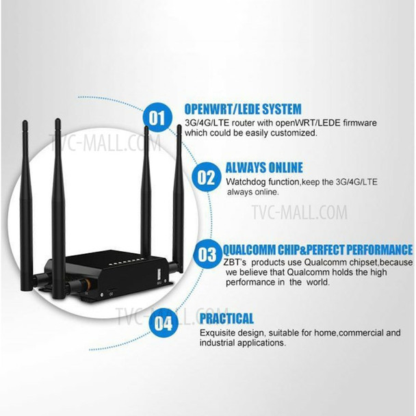 X10 EU Version 3G/4G Industrial Wireless Modem WiFi Router SIM Card Slot with External Antenna