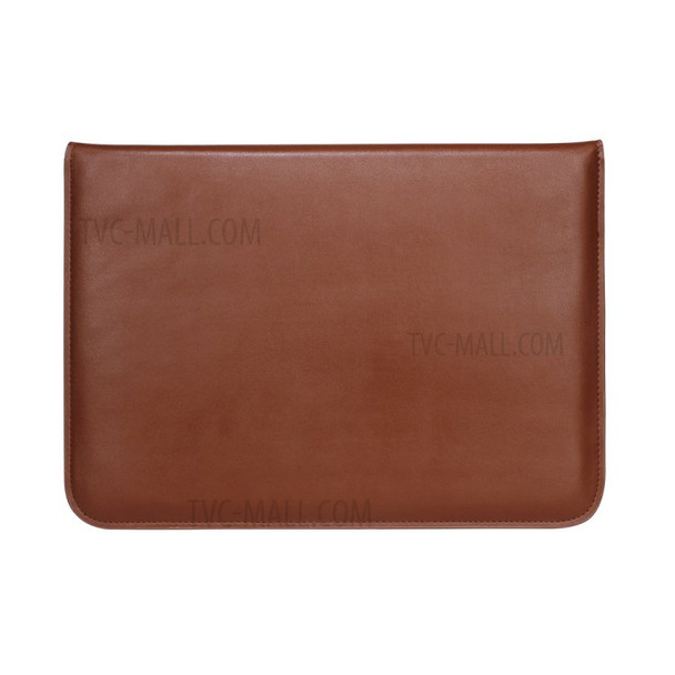 Envelop Leather Laptop Sleeve Cover with Stand for MacBook 12-inch/Air 11.6-inch - Brown
