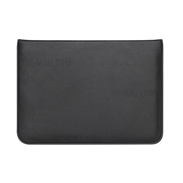 Envelop Style PU Leather Laptop Bag Sleeve Pouch for MacBook Air 13.3-inch/iPad Pro 12.9 - Black