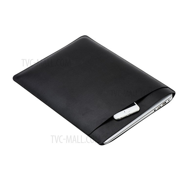 SOYAN Microfiber PU Leather Sleeve Pouch Dual-layer for 13-inch MacBook Air/Pro - Black