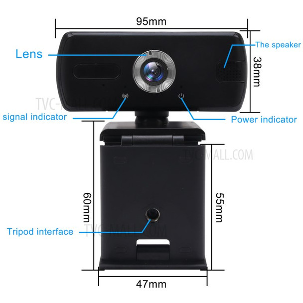 High Definition 1080P Camera Web Cam USB Computer Camera Built-in Mic Camera