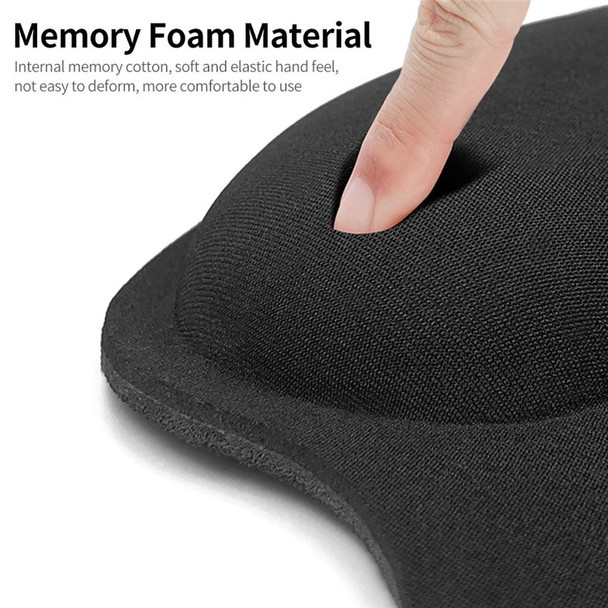 Anti-slip Office Gaming Mouse Pad with Memory Foam Wrist Pad Smooth Movement Accurate Positioning Mouse Cushion - Rose