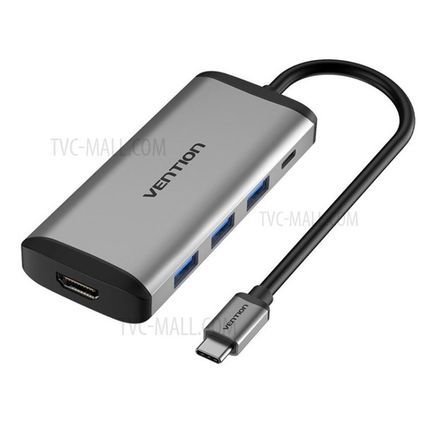 VENTION 5 in 1 USB-C Hub Type - C to 4K HDMI + USB 3.0 x 3 + 87W PD Charging Converter Adapter