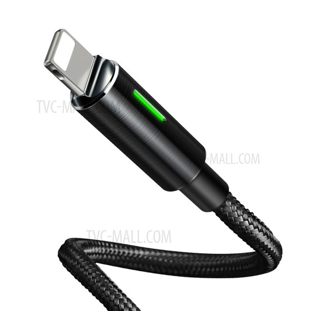 MCDODO CA-4600 King Series 1.2m Auto Recharging Lighting 8pin  Data Cable with LED Light for iPhone iPad iPod - Black