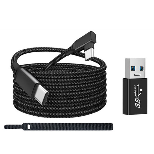 3m USB-A to Type-C Cable for Oculus Quest 2 Link Cable Fast Charging High Speed Data Transfer - Black