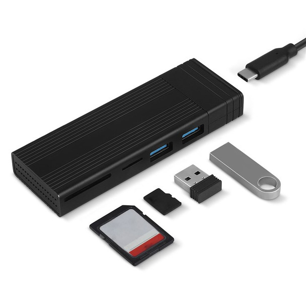 USB3.1 Gen2 Type-C Hub M.2 Solid-state NVMe SATA Dual-protocol Hard Drive Enclosure Docking Station