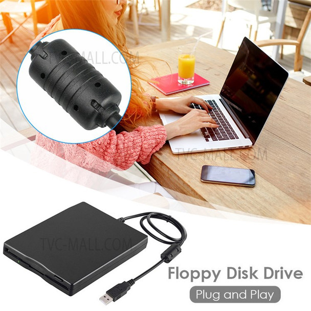 USB Floppy Drive 3.5 Inch External Device Portable 1.44MB FDD Plug and Play for PC Windows