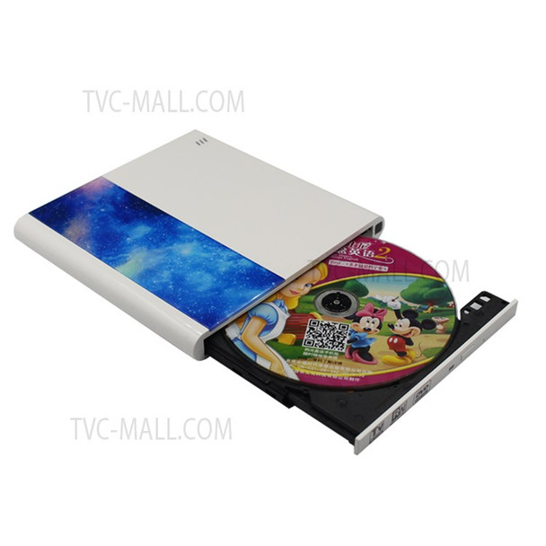 External DVD Drive CD DVD +/- RW Rewriter Burner Reader Support Connecting TV with USB and Type C Interface Remote Control