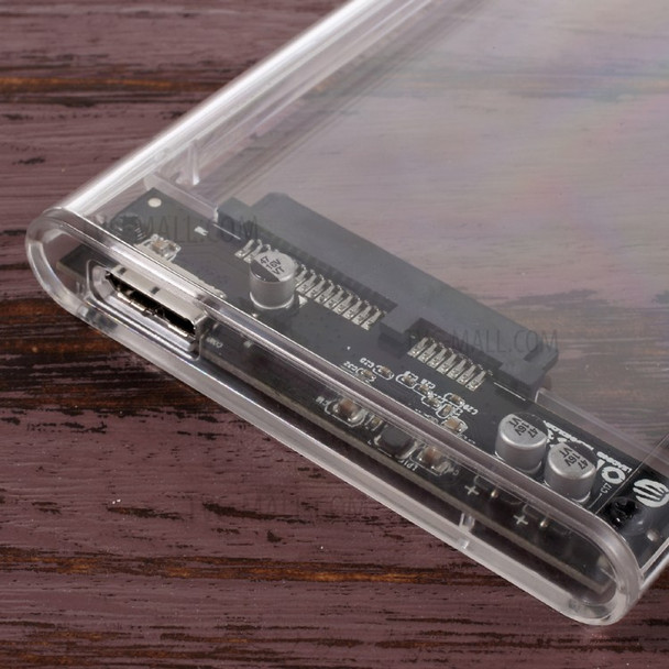 ORICO 2139U3-CR USB3.0 External Hard Disk Box Storage Case for 9.5mm 2.5 inch SATA HDD / SSD - Transparent