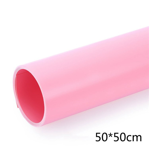 50x50cm Solid Color Matte PVC Photography Background Waterproof Anti-wrinkle Photo Backdrops - Pink