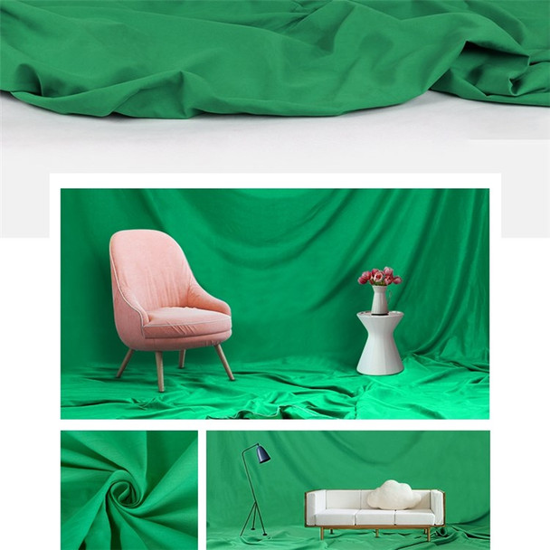 3*2m Solid Color Background for Photo Studio Green Screen Chroma Key Photography Backdrop - Green