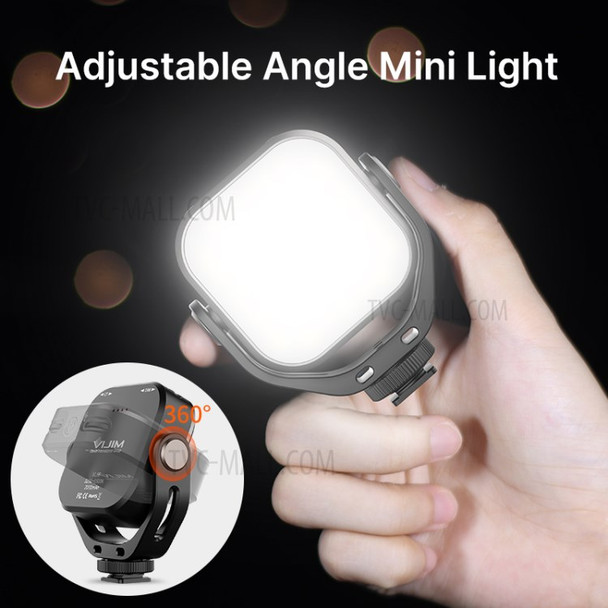 VIJIM VL66 360 Degree Bi-color Rotary Fill Light LED Video Light Mini Rechargeable Dimmable Camera Light