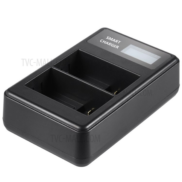 EN-EL15 Battery 2-Bay USB Charger with LCD Display for Nikon D7000 D800 D800E D600 V1