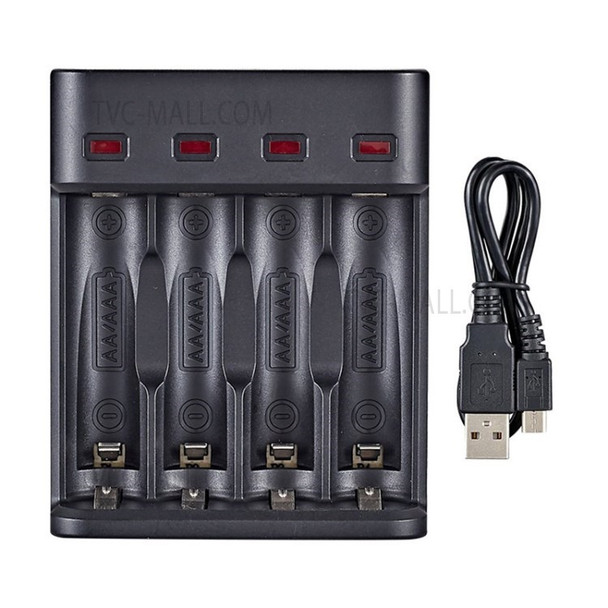 BH-804U Universal Intelligent Smart Battery Charger 4 Slots for NI-MH/NI-CD AA AAA Battery - Black