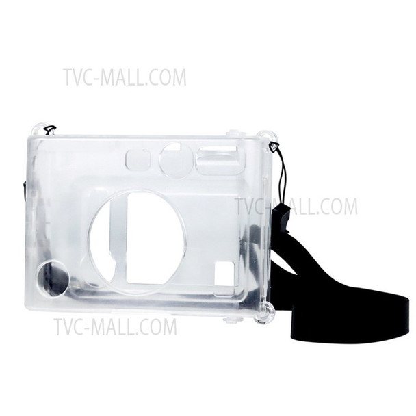 CAIUL Camera Bag for Fuji Mini EVO Instax, Camera Storage Case Clear Cover with Shoulder Strap Transparent