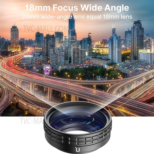 ULANZI WL-3 Universal Wide Angle Macro Additional Lens 2 in 1 Extra Lens Attachment for Sony A7C/ZV-E10