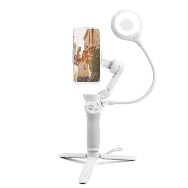 Handheld Gimbal Fill Light for DJI OM4 SE Accessories Portable Photography Lighting Kit - White