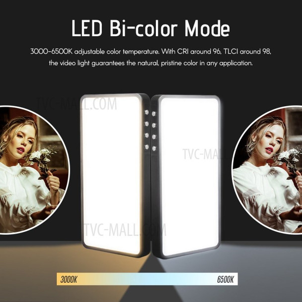 Manbily MFL-07 Portable RGB LED Video Light Panel Dimmable 3000K-6500K Pocket Photography Fill Light with OLED Screen for Video Recording Selfie Live Streaming Photography