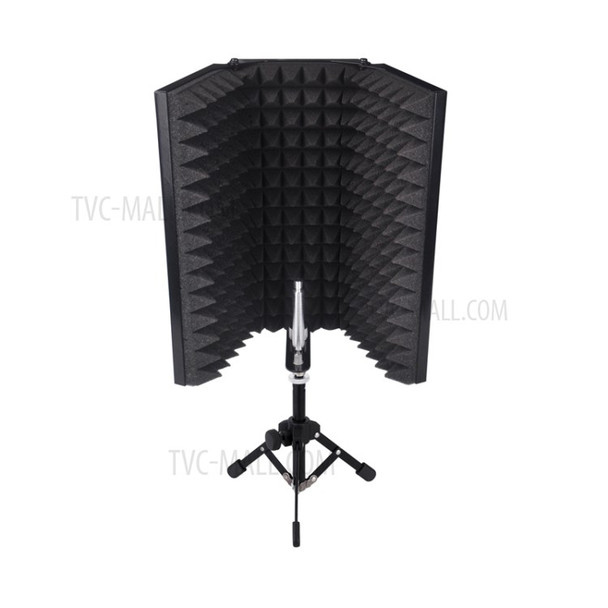 Recording Microphone Wind Screen Board Sound-absorbing Cover Microphone Sound Insulation Screen Sound-proof Plate - With Desktop Tripod