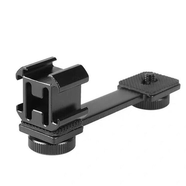 Cold Shoe Aluminum Alloy Gimbal Microphone Mount Fill Light Holder Photography Camera Accessories - Black