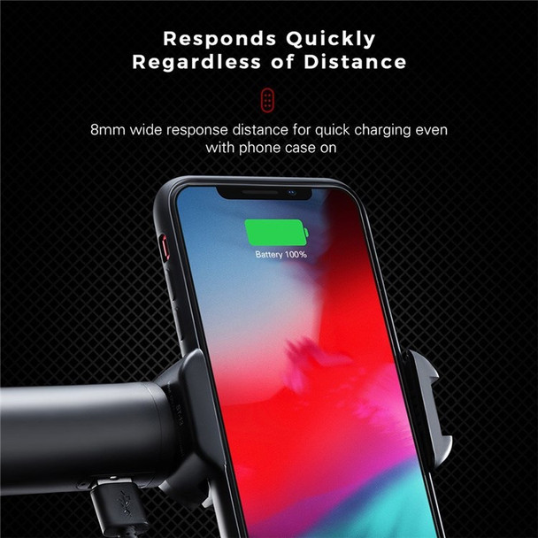 ULANZI ST-13 Quick-Grip Wireless Charging Holder Clamp with 1/4 Screw Cold Shoe Mount for Microphone LED Video Light