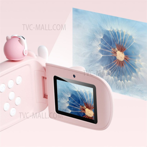 2 inch Screen Cute Camera 5000W Dual Lens Mini Camera for Children Kids - Pink Pig