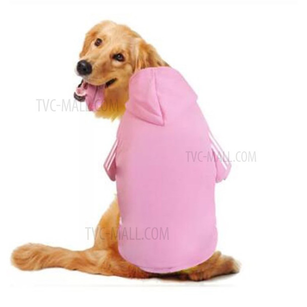 Winter Dog Dresses Pet Shirt Cute Puppy Clothes Dog Hooded Sweater Pet Vest for Small Medium Dog  - Pink/3XL