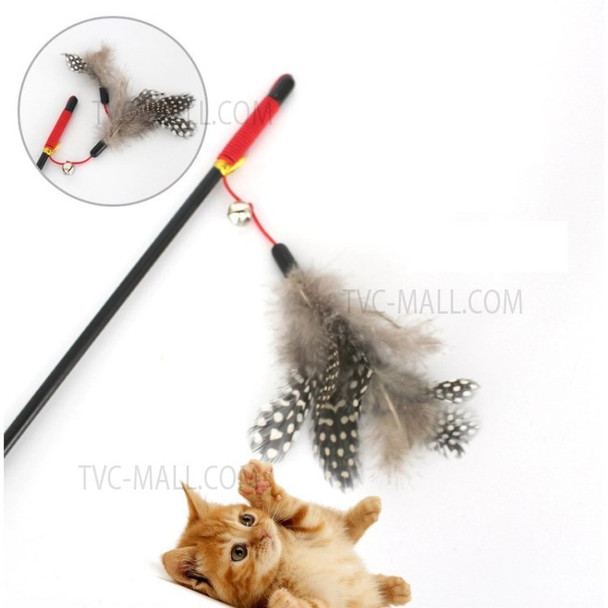Interactive Cat Toy Wand Feather Teaser and Exerciser for Cat Kitten