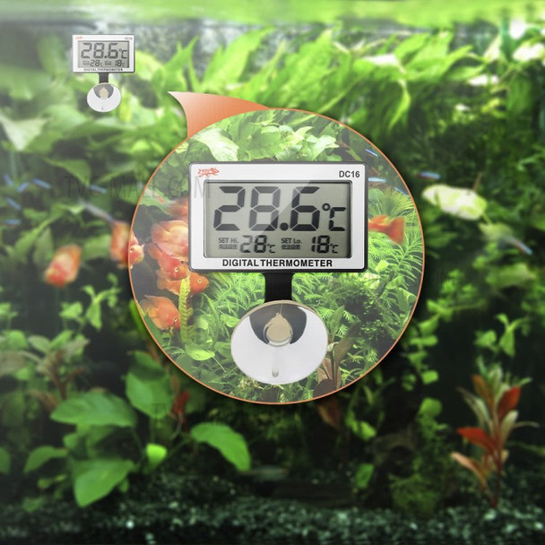 Aquarium Thermometer Digital Fish Tank Thermometer LCD Screen Records 0-50 Degree High/Low Temperature Alarm